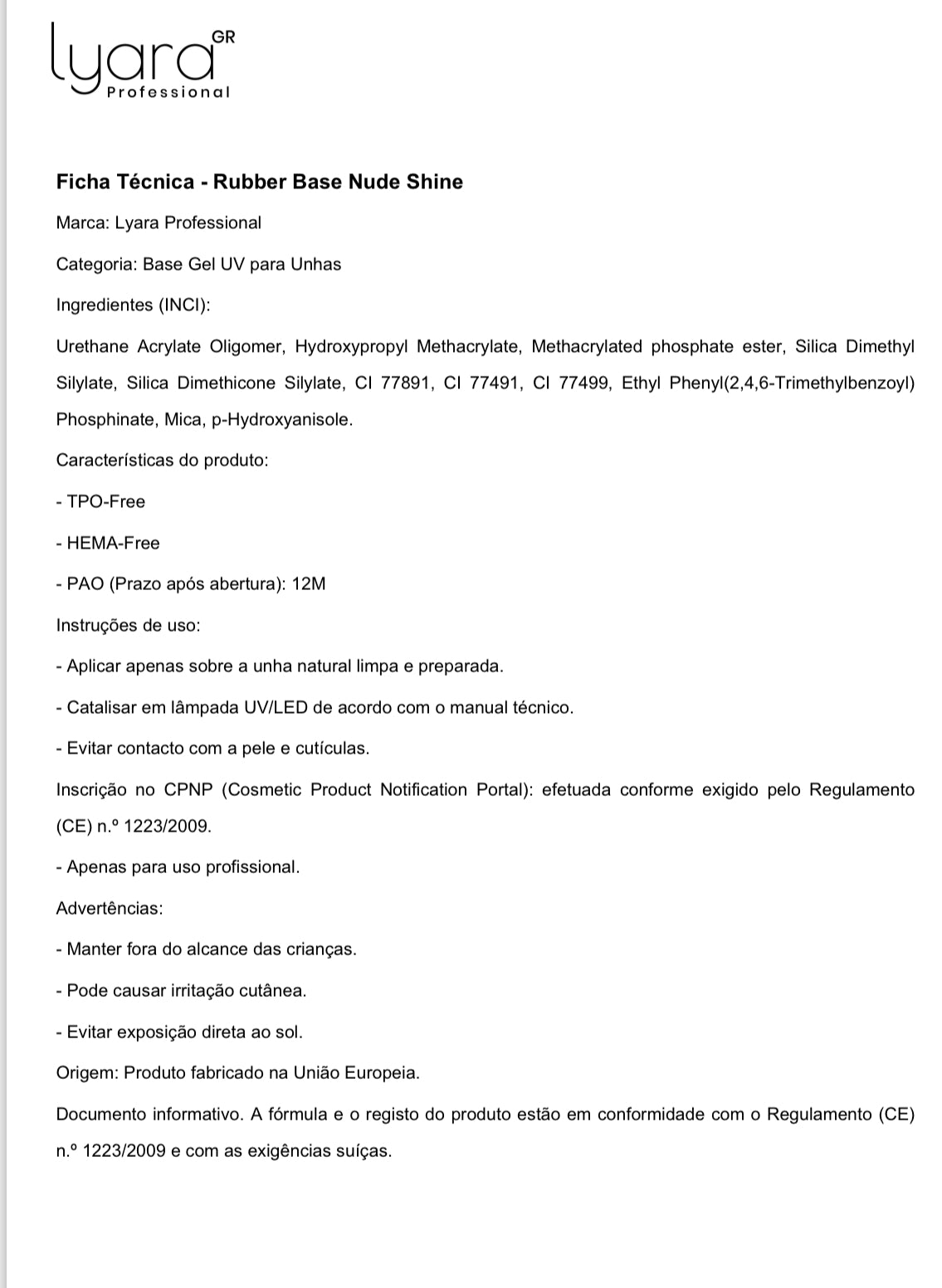 Rubber Base Nude Shiny 15ml