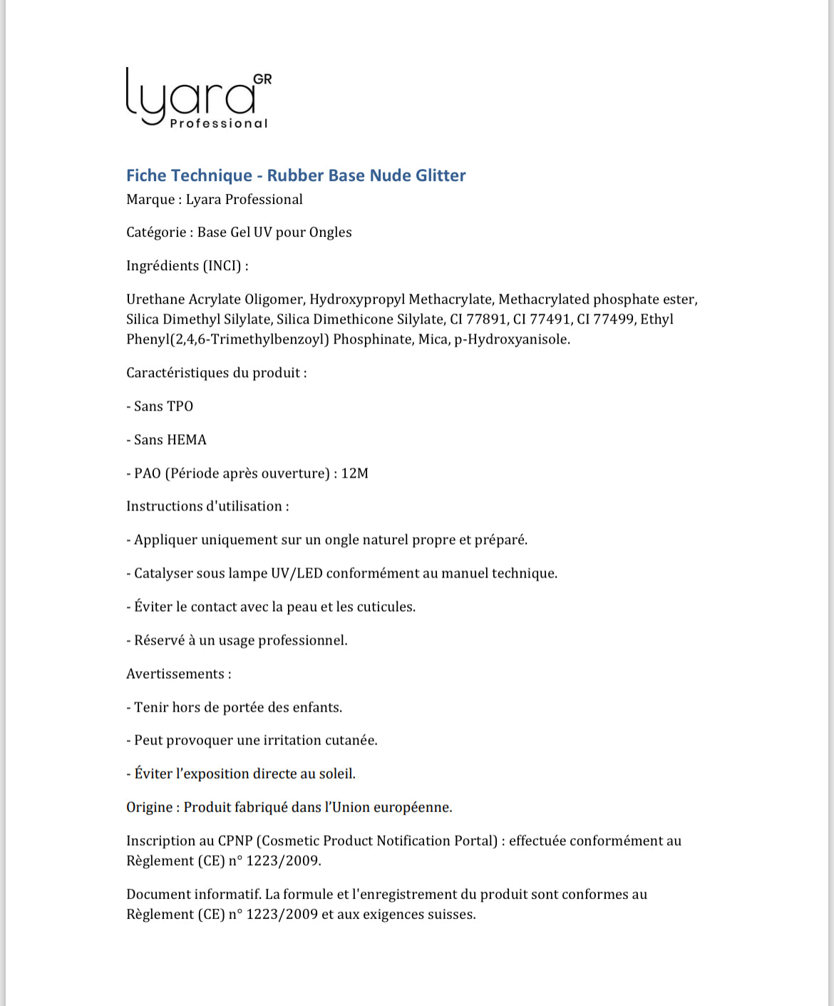 Rubber Base Nude Glitter 15ml