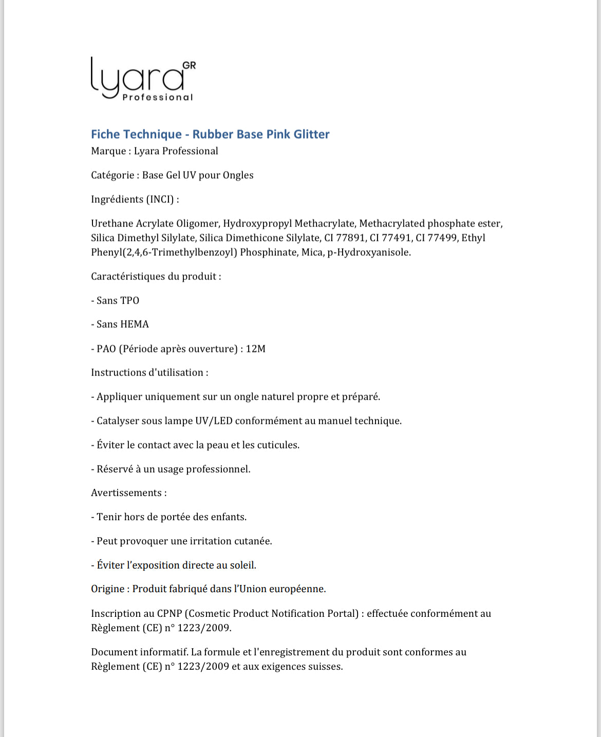 Rubber Base Pink Glitter 15ml