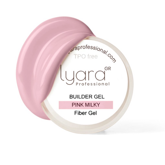 Gel Pink Milky - Gel de construction avec fibre en verre 50g