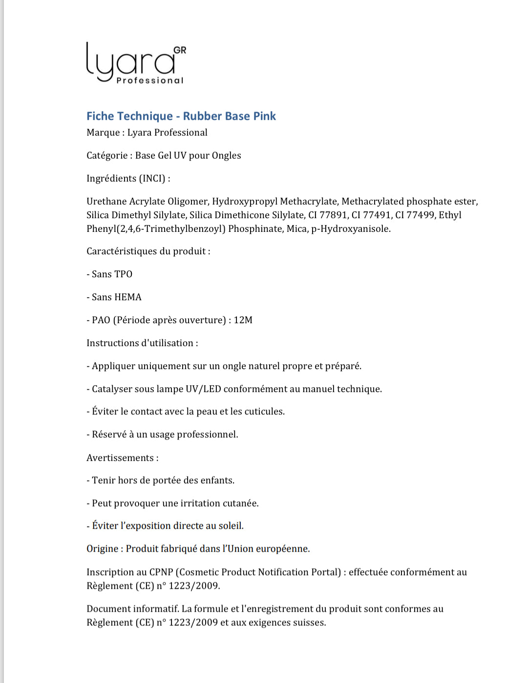 Rubber Base Pink 15ml