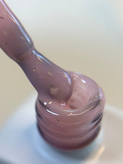Rubber Base Pink Gold – Base Brillante Rose Dorée pour Ongles