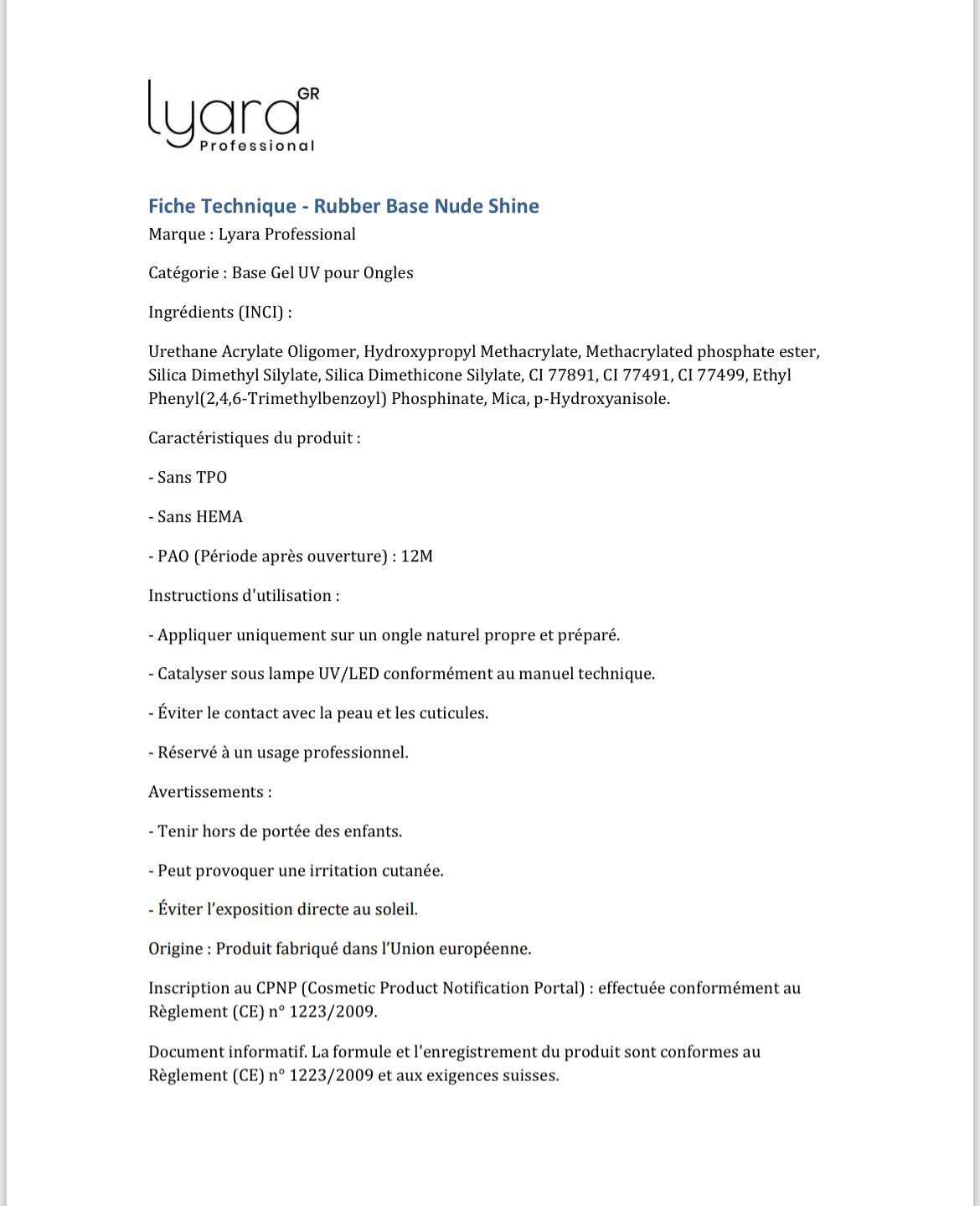 Rubber Base Nude Shiny 15ml