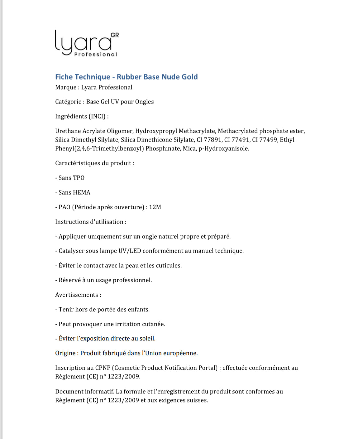 Rubber Base Nude Gold 15ml