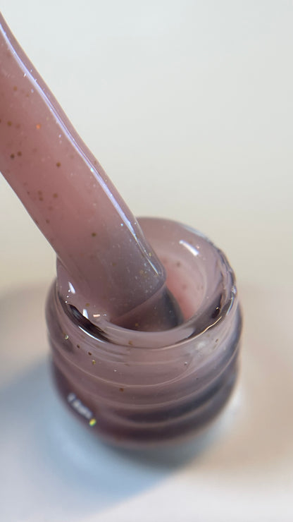 Rubber Base Nude Glitter – Base UV Autonivelante Nude à Paillettes Fines