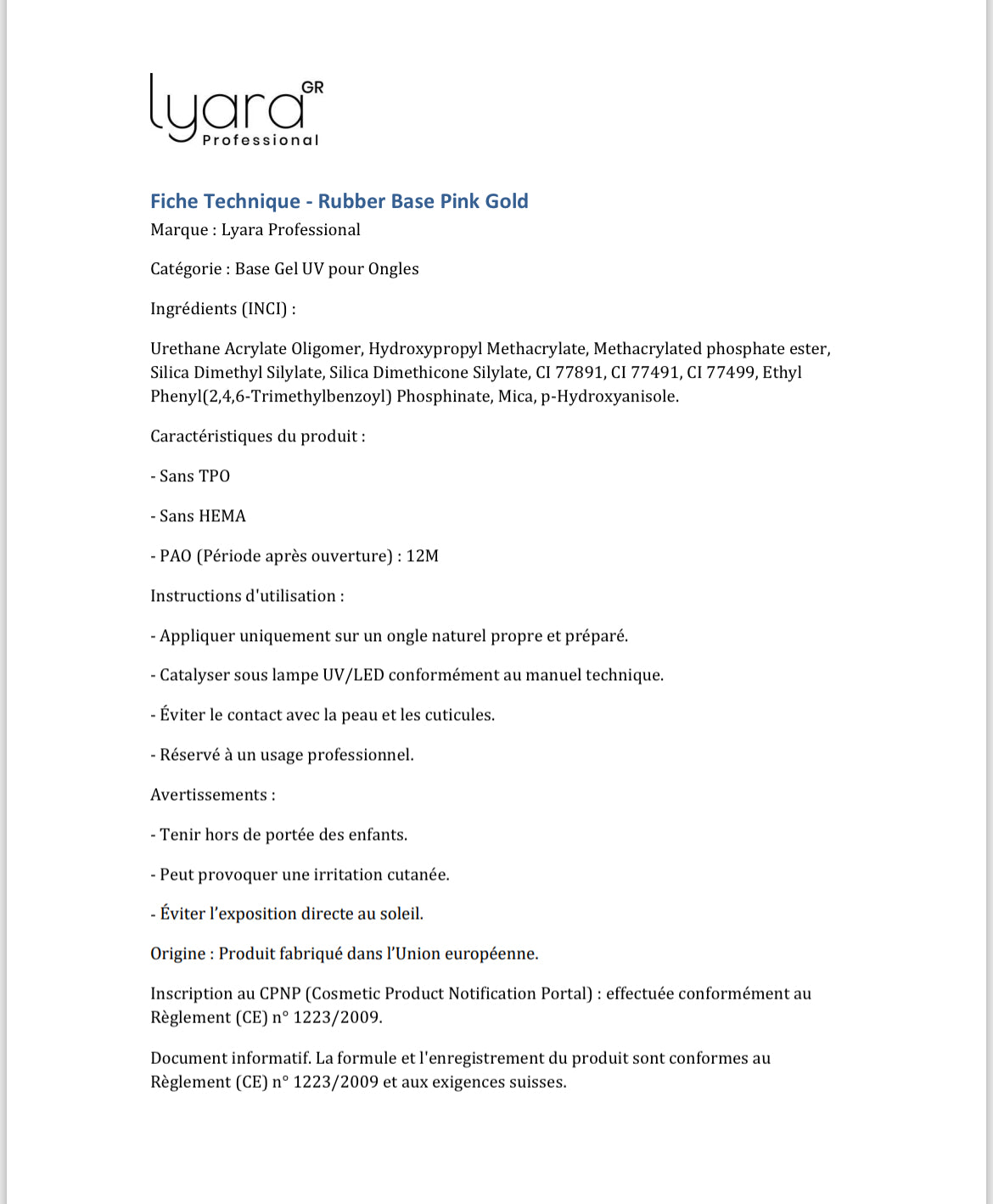 Rubber Base Pink Gold 15ml