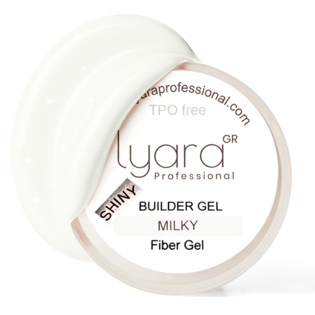 Gel Milky Shiny - Gel de construction avec fibre en verre 50g