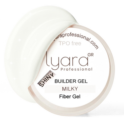 Gel Milky Shiny - Gel de construction avec fibre en verre 50g