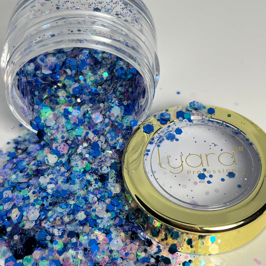 Glitter azul luminoso 