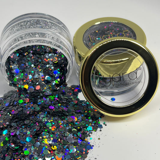 Glitter Preto – Elegância Intensa e Misteriosa para Nail Art