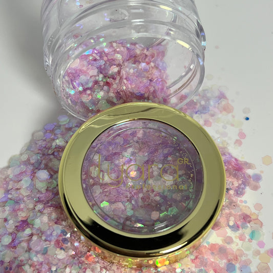 Glitter rosa pastel luminoso