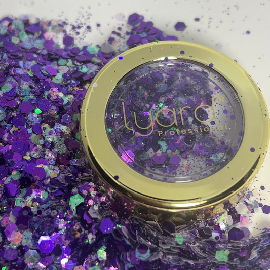 Glitter roxo luminoso 