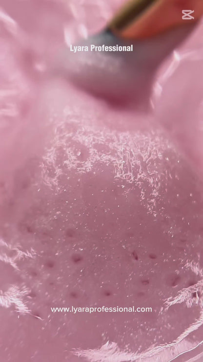 Gel Pink Milky shiny - Gel de construction avec fibre en verre 50g