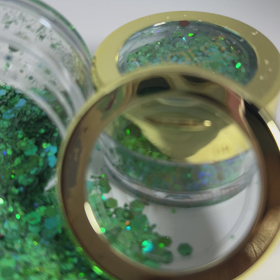 Poudre Nail Art verte – effet lumineux et professionnel