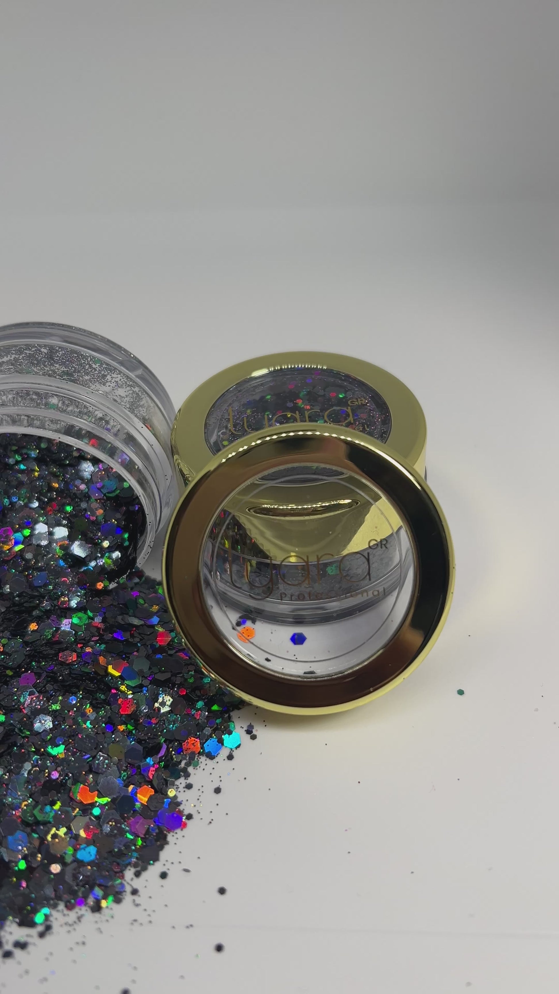 Nail Art élégant avec paillettes noires scintillantes